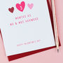 Personalised 'Mr And Mrs' Milestone Card, thumbnail 7 of 7