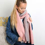 Super Soft Waffle Check Reversible Blanket Scarf, thumbnail 1 of 8