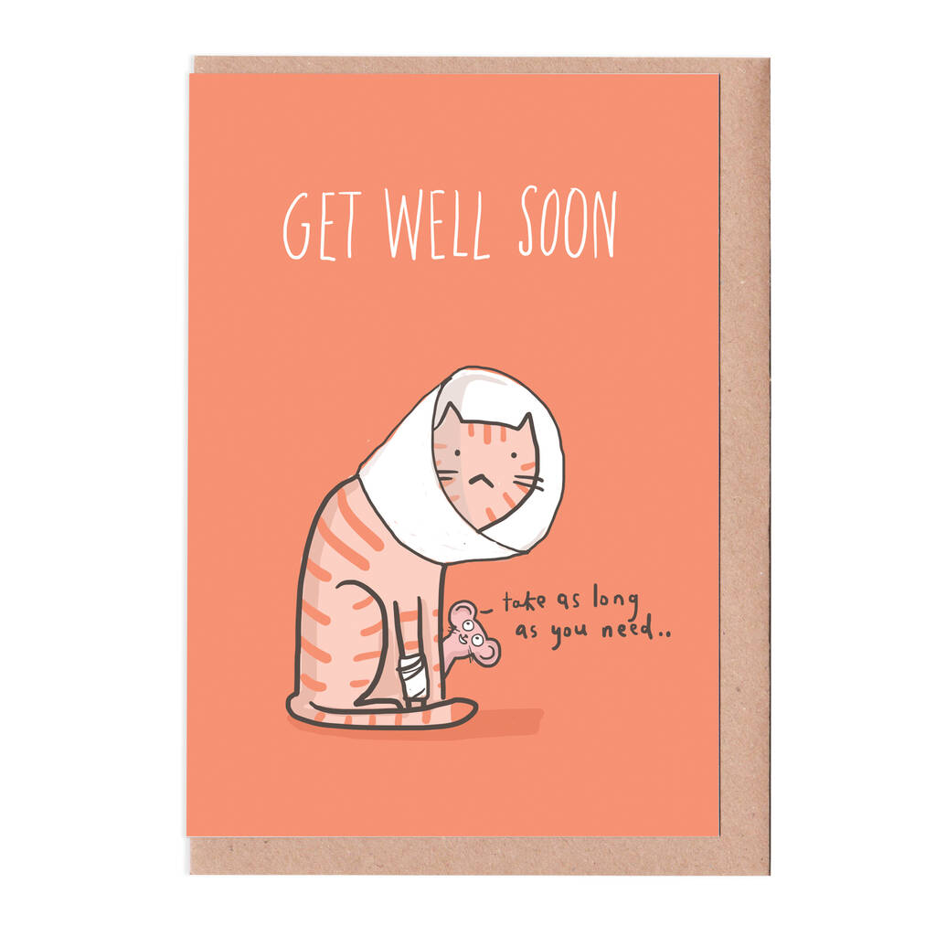 Cat Get Well Card By Sarah Ray Notonthehighstreet