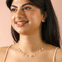 Stainless Steel Mixed Pearl Necklace In Gold, thumbnail 3 of 4