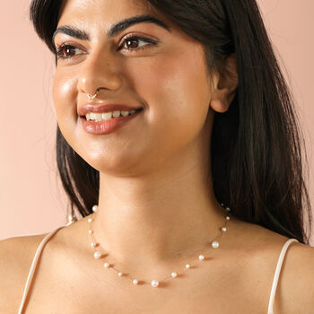 Stainless Steel Mixed Pearl Necklace In Gold, 3 of 4