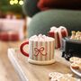 Merry Everything Festive Striped Ceramic Mug, thumbnail 1 of 2