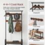 Vintage Coat Tree Rack Stand Shoe Bench Rack, thumbnail 3 of 10