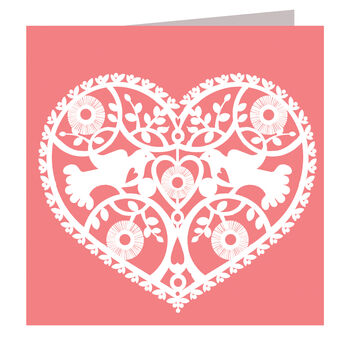 Pink Cut Out Heart Card, 2 of 3