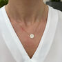 Disc Necklace Cz Rose Or Gold Plated 925 Silver, thumbnail 4 of 8