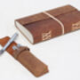 Leather Journal And Pen Case Set, thumbnail 1 of 9
