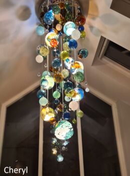 Blown Glass Cascade Chandelier, 12 of 12
