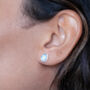 Aquamarine Gemstone Stud Earrings, thumbnail 4 of 10