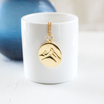 Gold Plated Mountain Pendant Necklace, 4 of 8