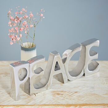 Recycled Metal Peace Sign, 3 of 8