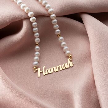 Freshwater Pearl Name Necklace, 2 of 7