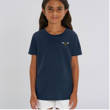Organic Cotton Embroidered Bee T Shirt, 4 of 6