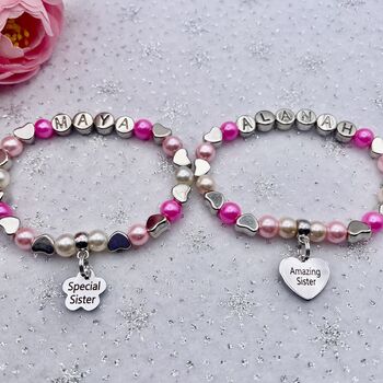 Personalised Big Sister Bracelet. Best Big Sister Ever, 8 of 12