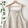 Personalised Lavender 100% Linen Pinafore Apron, thumbnail 6 of 7