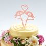 Flamingo Couples Wedding Cake Topper, thumbnail 1 of 5