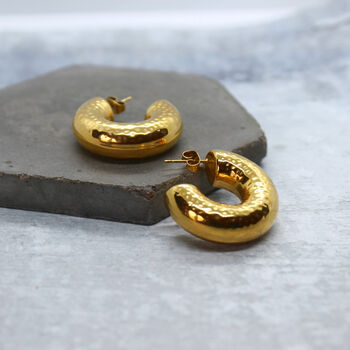 Chunky Hammered Hoops, 2 of 3
