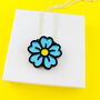 Blue Flower Necklace, thumbnail 2 of 8
