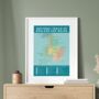 Hiking Trails Of England And Wales Map Art Print, thumbnail 1 of 7