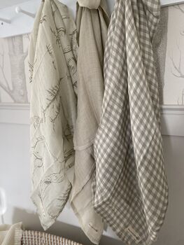 The Highland Collection Pack Of Three Muslins, 3 of 4