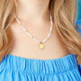 Sun And Moonstone Gold Plated Necklace, thumbnail 2 of 5