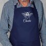 Personalised Bee Apron In Navy Blue, thumbnail 1 of 5