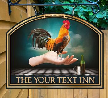 Cock In Hand Personalised Home Pub Sign Man Cave Sign, 4 of 8