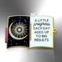 A Little Progress Book Moon Stars Galaxy Affirmation Enamel Lapel Pin Badge, thumbnail 4 of 9