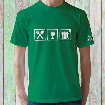 Eat, Drink And Be Merry Christmas T Shirt, 6 of 10