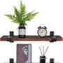 Set Of Two Black Solid Wood Wall Storage Shelves, thumbnail 11 of 12