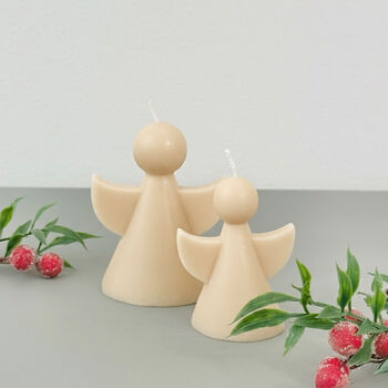 Beige Angel Candle And Angel Gift, 3 of 10