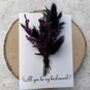 Gothic Dried Flower Bridesmaid/Maid Of Honour Proposal Gift Card, thumbnail 2 of 6