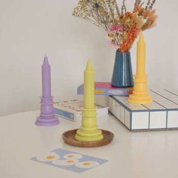 Minimalist Table Pillar Candle / Pastel Soy Wax Candle, 3 of 5