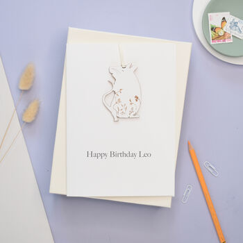 Mouse Keepsake Birthday Card, 3 of 4