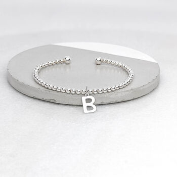 Sterling Silver Initial Cuff Bracelet, 4 of 7