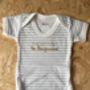 'The Littlest' Personalised Baby Grow, thumbnail 4 of 7