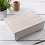 Personalised White Wooden Christening Keepsake Box, thumbnail 1 of 3