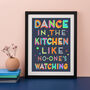 Dance In The Kitchen Art Print, thumbnail 1 of 4