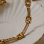 Vintage 1980 Chunky Tennis Necklace, thumbnail 5 of 5