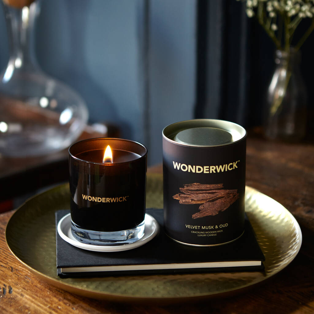 Wonderwick™ Noir Crackling Wooden Wick Scented Candle By The Country