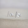 Sterling Silver Mini Studs Dotty Stick, thumbnail 1 of 4