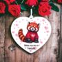 Personalised Red Panda Love Decoration, thumbnail 1 of 2