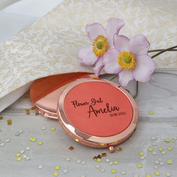 Personalised Rose Gold Compact Mirror, 9 of 12