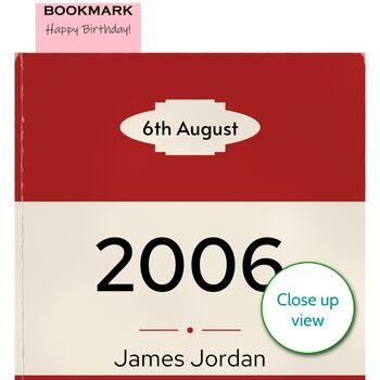 Personalised 18th Birthday Print 2006 Book Cover Gift, 7 of 12