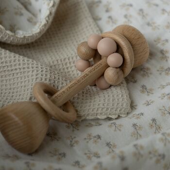 Personalised Wooden Baby Rattle, 5 of 9