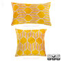 Traditional Yellow Silk Velvet Pillow Cover 40x60cm, thumbnail 5 of 6