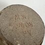 Olive Green / Brown Vintage Stoneware Bud Vase, thumbnail 3 of 6