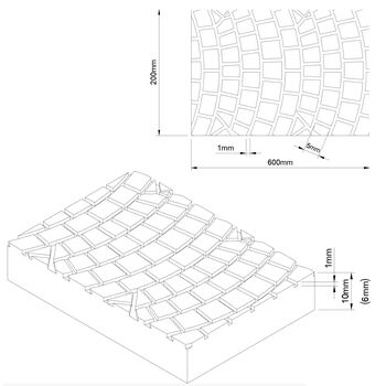 Embossed Curved Cobblestone Xps Sheet For Model Making, 4 of 9