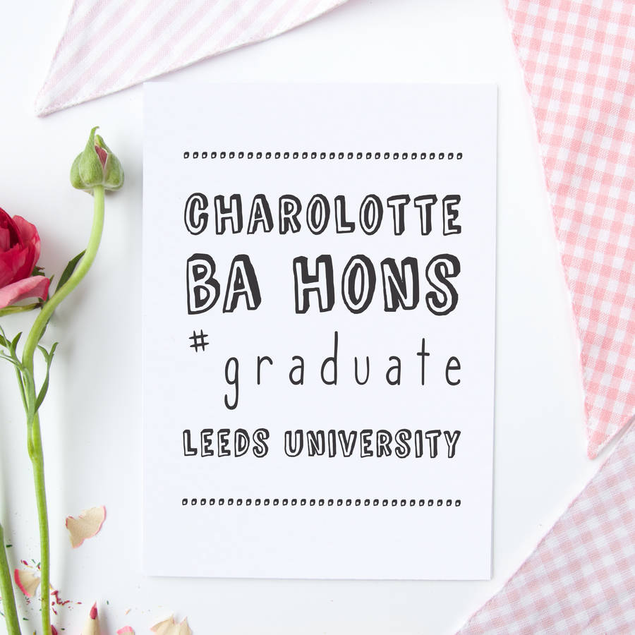 Hashtag Graduation Card By So Close