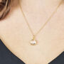 18ct Gold Plated White Topaz Crystal Charm Necklace, thumbnail 2 of 4