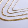 Mens Gold Plated Chain 3mm Gold Cuban Link Chain, thumbnail 3 of 11